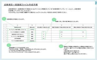 MONiPLAT モニプラット画面:点検項目のCSVインポート